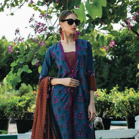 Subhata Printed Lawn Suit 3B - test-store-for-chase-value