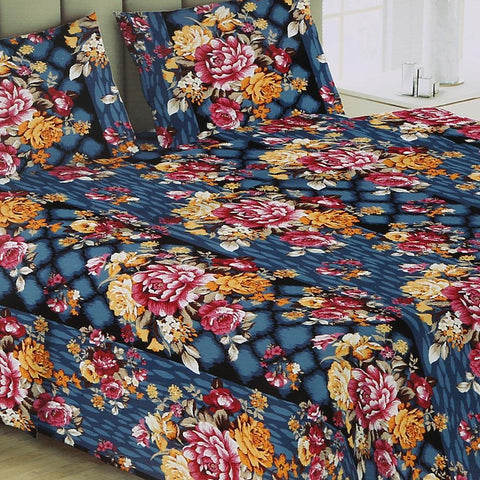 Printed Double Bed Sheet - Multi - test-store-for-chase-value