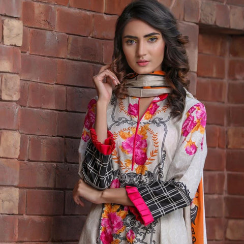 Rangreza Printed Cotton 3 Piece Unstitched Suit Vol-3 - 04 - test-store-for-chase-value