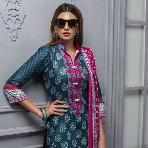 Rangreza Printed Cotton 3 Piece Unstitched Suit Vol-4 - 14 - test-store-for-chase-value