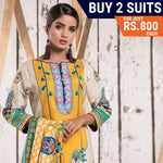 Rangreza Printed Mid Summer Cotton 3 Piece Suit - Vol 2 - ZS 14 - test-store-for-chase-value