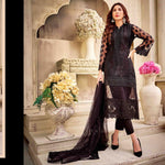 Amna Sohail Upper Crust Premium Chiffon Embroidered 3 Piece Semi-Stitched Suit - 4333 - test-store-for-chase-value