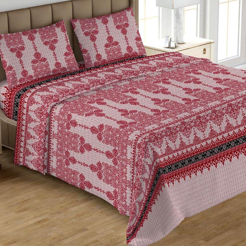 Printed Double Bed Sheet - Multi - test-store-for-chase-value