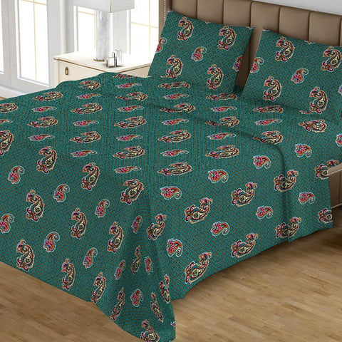 Printed Double Bed Sheet - Multi - test-store-for-chase-value