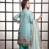Rangreza Printed Lawn 3 Piece Un-Stitched Suit Vol-1 - 1 A - test-store-for-chase-value