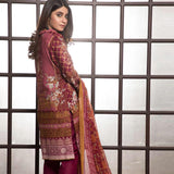 Rangreza Printed Lawn 3 Piece Un-Stitched Suit Vol-1 - 7 A - test-store-for-chase-value