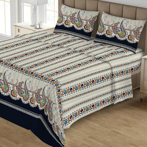 Printed Double Bed Sheet - Multi - test-store-for-chase-value