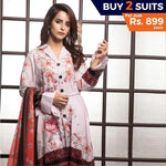 Rangreza Printed Lawn 3 Piece Un-Stitched Suit Vol-1 - 5 B - test-store-for-chase-value