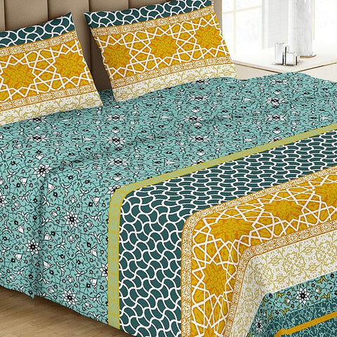 Printed Double Bed Sheet - Multi - test-store-for-chase-value