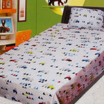 Cartoon Character Printed Single Bed Sheet - Multi - test-store-for-chase-value