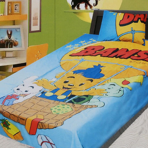 Cartoon Character Printed Single Bed Sheet - Multi - test-store-for-chase-value