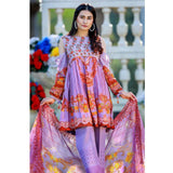 Noor Jahan Embridered Lawn 3 Piece Un-Stitched Suit Vol CK 119 - 4 - test-store-for-chase-value