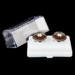 Men's Cufflinks - Light Brown - test-store-for-chase-value