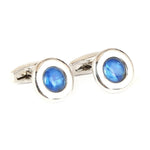 Men's Cufflinks - Silver & Blue - test-store-for-chase-value