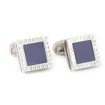 Men's Cufflinks - Silver & Blue - test-store-for-chase-value