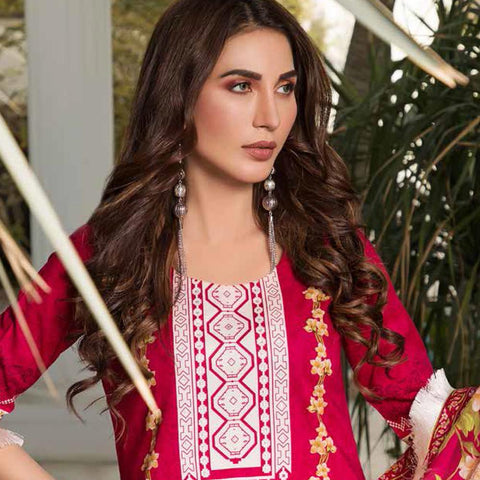 Colors Printed Lawn 3 Piece Un-Stitched Suit Vol 2 - 3 A - test-store-for-chase-value