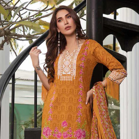 Colors Printed Lawn 3 Piece Un-Stitched Suit Vol 2 - 3 B - test-store-for-chase-value