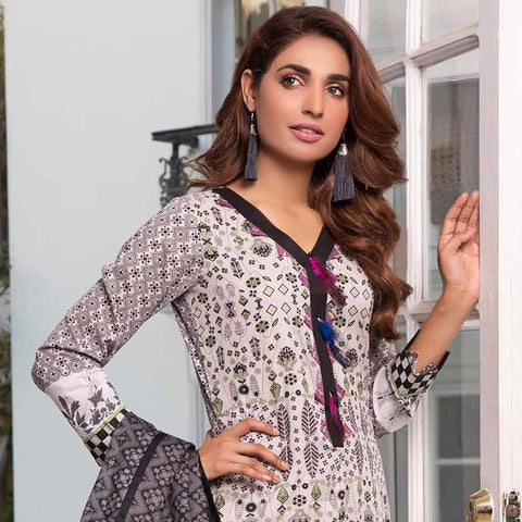 Colors Printed Lawn 3 Piece Un-Stitched Suit Vol 2 - 5 A - test-store-for-chase-value