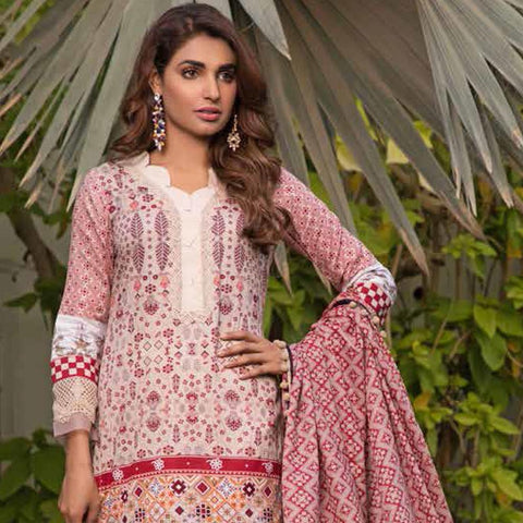 Colors Printed Lawn 3 Piece Un-Stitched Suit Vol 2 - 5 B - test-store-for-chase-value