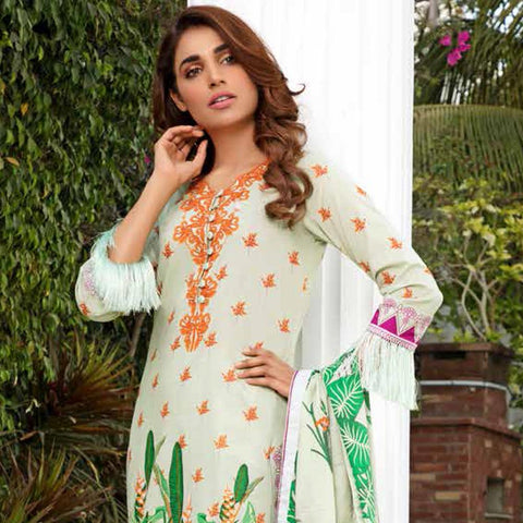 Colors Printed Lawn 3 Piece Un-Stitched Suit Vol 2 - 7 B - test-store-for-chase-value