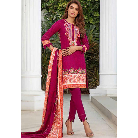 Colors Printed Lawn 3 Piece Un-Stitched Suit Vol 2 - 8 A - test-store-for-chase-value