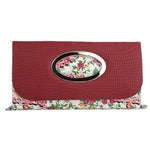 Women's Fancy Clutch 9071 - Maroon - test-store-for-chase-value