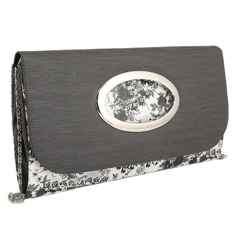 Women's Fancy Clutch 9071 - Dark Grey - test-store-for-chase-value