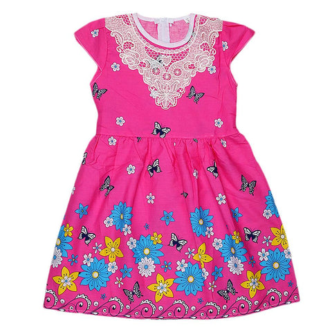 Girls Fancy Frock - Pink - test-store-for-chase-value