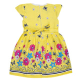 Girls Fancy Frock - Yellow - test-store-for-chase-value