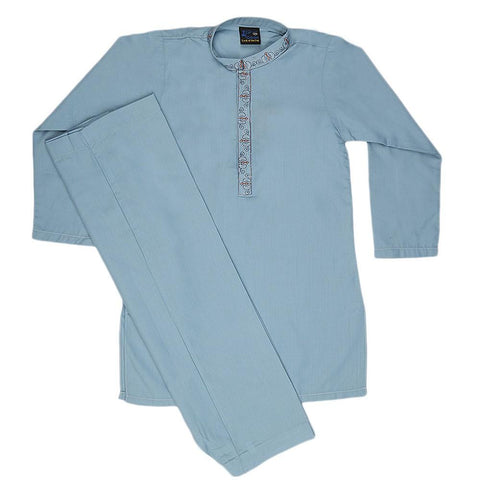 Boys Shalwar Qameez Suit - Light Blue - test-store-for-chase-value