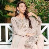 Luxury Handloom Jacquard 3 Piece Un-Stitched Suit - 4518 - test-store-for-chase-value