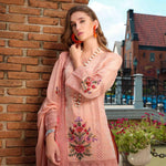 Luxury Handloom Jacquard 3 Piece Un-Stitched Suit - 4519 - test-store-for-chase-value