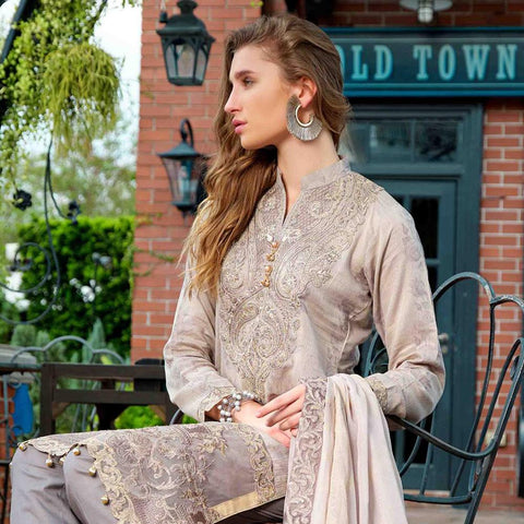Luxury Handloom Jacquard 3 Piece Un-Stitched Suit - 4521 - test-store-for-chase-value