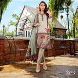 Luxury Handloom Jacquard 3 Piece Un-Stitched Suit - 4523 - test-store-for-chase-value