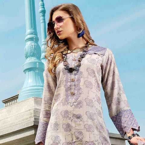 Luxury Handloom Jacquard 3 Piece Un-Stitched Suit - 4525 - test-store-for-chase-value