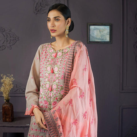 Kalyan Festive Designer Embroidered Lawn 3 Piece Un-Stitched Suit Vol 2 - 8 - test-store-for-chase-value