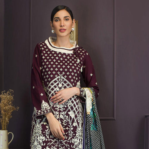 Kalyan Festive Designer Embroidered Lawn 3 Piece Un-Stitched Suit Vol 2 - 11 - test-store-for-chase-value