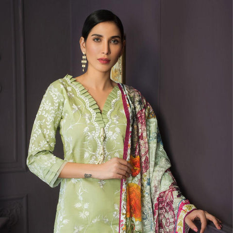 Kalyan Festive Designer Embroidered Lawn 3 Piece Un-Stitched Suit Vol 2 - 12 - test-store-for-chase-value
