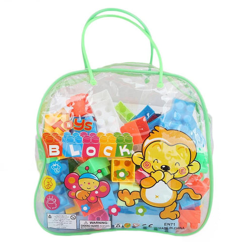 Building Blocks Toy Bag 72 Pcs - Green - test-store-for-chase-value