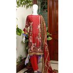 RungReet Embroidered Lawn 3 Piece Un-Stitched Suit Vol - 01 1B - test-store-for-chase-value