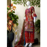 RungReet Embroidered Lawn 3 Piece Un-Stitched Suit Vol - 01 1B - test-store-for-chase-value