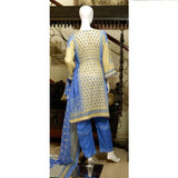RungReet Embroidered Lawn 3 Piece Un-Stitched Suit Vol - 01 2B - test-store-for-chase-value