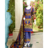 RungReet Embroidered Lawn 3 Piece Un-Stitched Suit Vol - 01 3A - test-store-for-chase-value