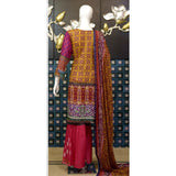 RungReet Embroidered Lawn 3 Piece Un-Stitched Suit Vol - 01 5A - test-store-for-chase-value