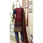 RungReet Embroidered Lawn 3 Piece Un-Stitched Suit Vol - 01 5B - test-store-for-chase-value