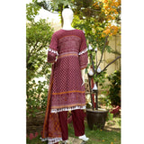RungReet Embroidered Lawn 3 Piece Un-Stitched Suit Vol - 01 6A - test-store-for-chase-value