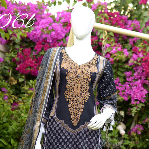RungReet Embroidered Lawn 3 Piece Un-Stitched Suit Vol - 01 6B - test-store-for-chase-value