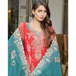 Rana Arts Ayesha Luxury Embroidered Lawn 3 Piece Un-Stitched Suit - EKR-1211 A - test-store-for-chase-value