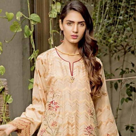 Rana Arts Ayesha Luxury Embroidered Lawn 3 Piece Un-Stitched Suit - EKR-1208 B - test-store-for-chase-value