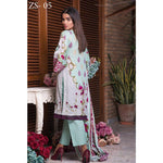 Rangreza Printed Lawn 3 Piece Un-Stitched Suit Vol-09 - ZS 05 - test-store-for-chase-value